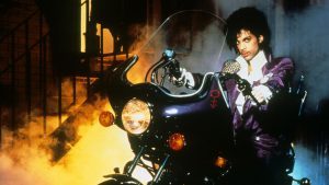 Purple Rain (1984) Directed by Albert Magnoli Shown from left: Apollonia Kotero (as Apollonia), Prince (as The Kid)  (Poster art without text)