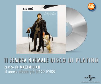 “Ti sembra normale” di Max Gazzè è Disco di Platino (con oltre 50mila download e streaming)