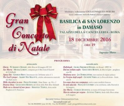 Gran Concerto di Natale alla Basilica di San Lorenzo in Damaso