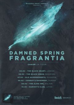 DAMNED SPRING FRAGRANTIA – Chasm UK Tour – Sei date a Febbraio
