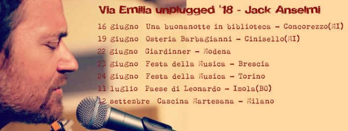 Jack Anselmi “Via Emilia” unplugged 2018