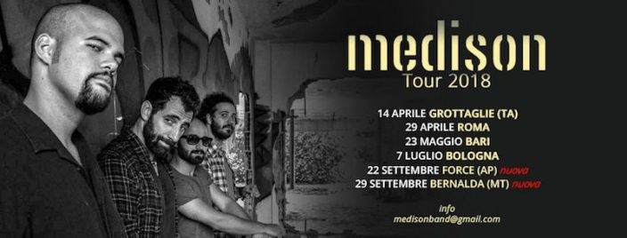 Due appuntamenti live per la band pugliese dei Medison nelle Marche e in Basilicata