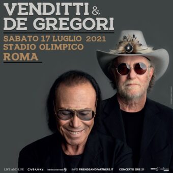 Venditti & De Gregori: rinviato al 17 Luglio 2021 il concerto allo Stadio Olimpico di Roma, un evento unico nel cuore della Capitale
