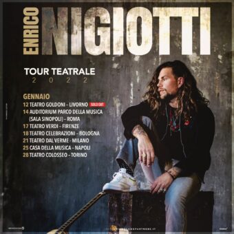 Enrico Nigiotti: prosegue il tour teatrale. Domani in concerto alla Casa della Musica di Napoli