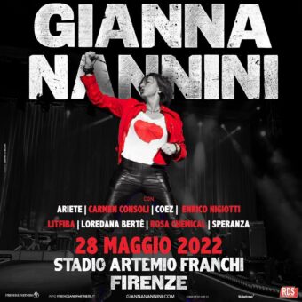 Gianna Nannini: sul palco il 28 maggio allo Stadio Artemio Franchi Di Firenze