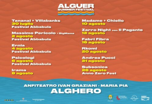 Alguer Summer Festival al via questo sabato (30 luglio) con Tananai e Villabanks