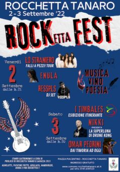 “Rocketta Fest – Musica, Vino, Poesia” – A Rocchetta Tanaro (Asti), Omar Pedrini, Nikki, Enula, Lo Straniero, Timbales Percussion e Resspls