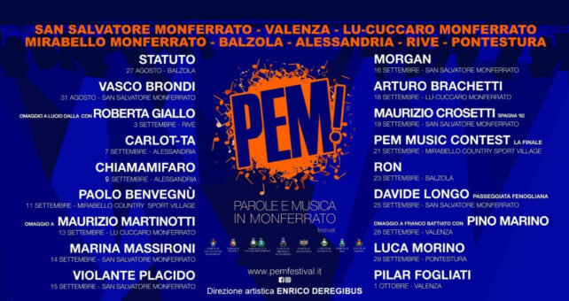 “Pem! Festival”: Violante Placido, Massironi, Morgan, Brachetti, direzione di Enrico Deregibus