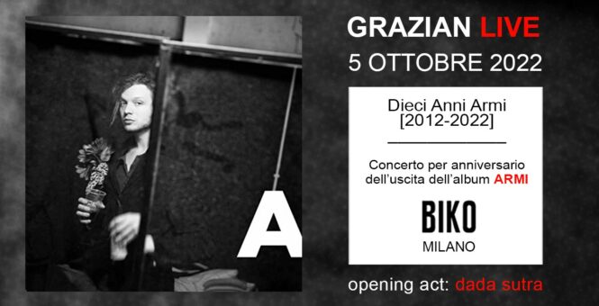 Alessandro Grazian in concerto a Milano: il 5 ottobre al Biko