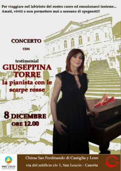 L’8 dicembre Giuseppina Torre in concerto a Caserta. Evento organizzato contro la violenza sulle donne