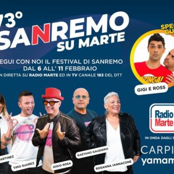 Radio Marte in diretta dal 73° Festival di Sanremo, ad un passo dall’Ariston