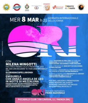 Onda Rosa Indipendente: Mercoledì 8 marzo live di presentazione al Piccadilly di Faenza