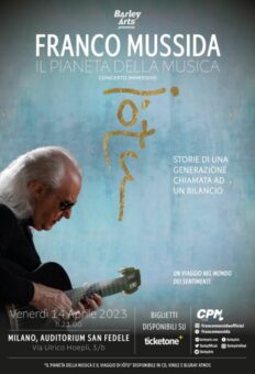 Franco Mussida: domani sera in concerto all’Auditorium San Fedele di Milano con “Il Pianeta della Musica – concerto immersivo”