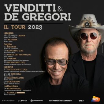 Venditti & De Gregori: in concerto all’Arena di Verona il 21 settembre. Il 5 giugno al via il tour estivo