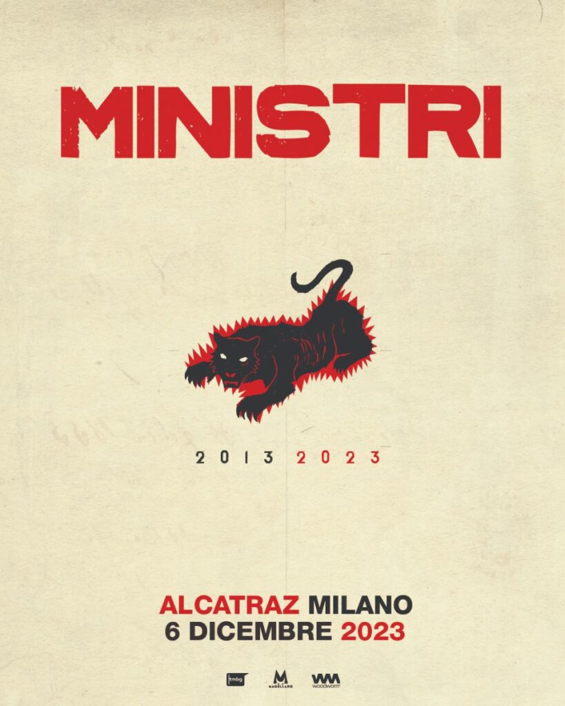 Ministri - il 6 dicembre 2023 all'Alcatraz (MI), una data-evento