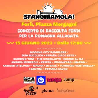 Sfanghiamola! sarà anche a Forlì: Il concerto di raccolta fondi per la Romagna allagata