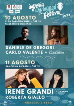 Torna l’Imperia Unplugged Festival: Irene Grandi, Roberta Giallo, Daniele De Gregori e Carlo Valente nella nuova edizione
