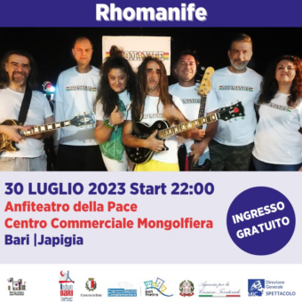 Rhomanife In Concerto Anfiteatro Della Pace, Japigia, Bari
