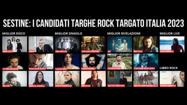Pronte le sestine: Elenco Artisti Candidati Targhe Rock Targato Italia 2023