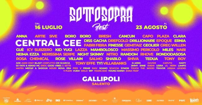 Sottosopra Fest – La line up definitiva della rassegna! Dal 16 luglio a Gallipoli il meglio della scena urban e hip hop