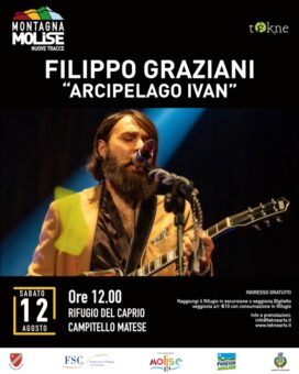 Filippo Graziani in concerto sabato 12 agosto. Arcipelago Ivan a Campitello Matese