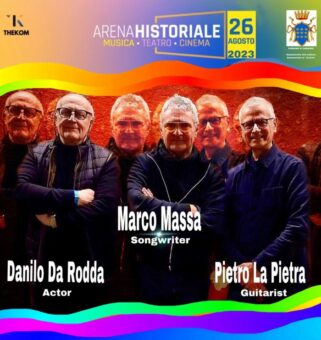 Il cantautore milanese Marco Massa in concerto il 26 agosto a Cassino (Frosinone) presso l’Arena Historiale