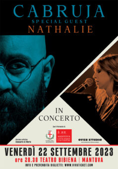 Il 22 settembre Cabruja a Mantova, presenta live il suo progetto musicale. Special Guest Nathalie
