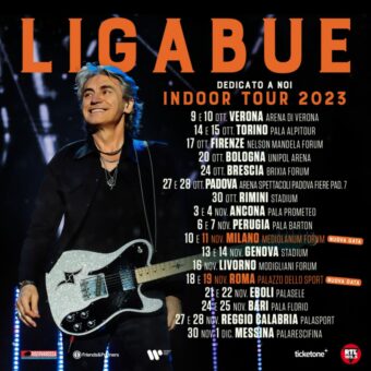 Luciano Ligabue: dal 9 ottobre torna in tour in tutta Italia, raddoppiano le date di Milano e Roma