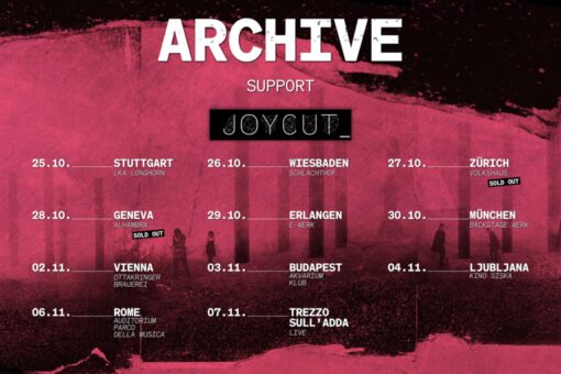I JoyCut annunciano il tour europeo con l’iconica band inglese Archive
