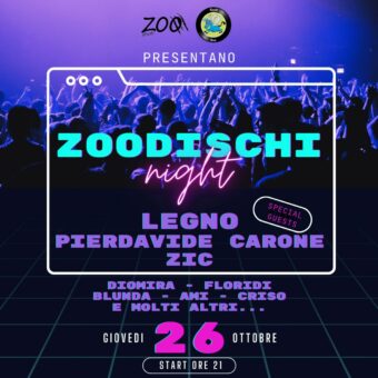 Zoodischi Night: il 26 ottobre presso L’Asino Che Vola (RM), per l’inaugurazione dell’etichetta discografica ZooDischi